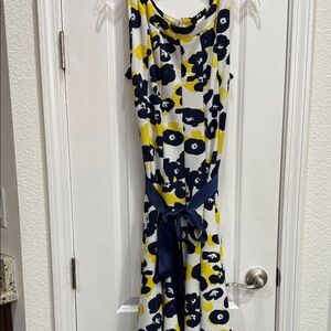 Haani Yellow and Blue Patterned Dress